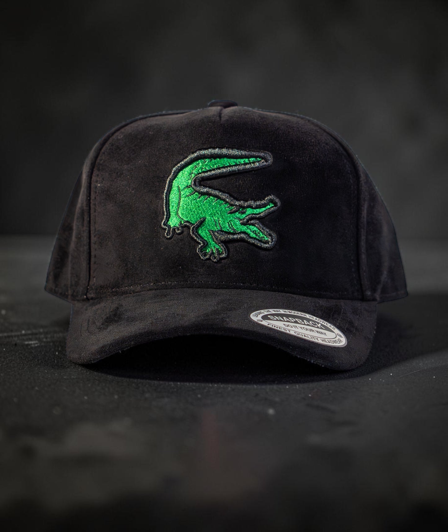 Green/Black Suede con Caiman