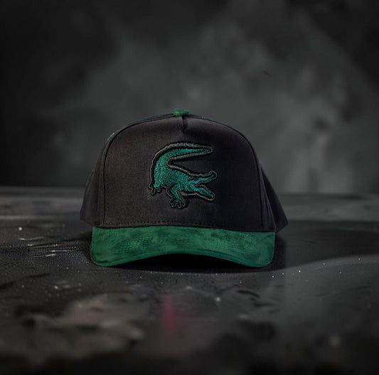 Green/Black Suede con Caiman